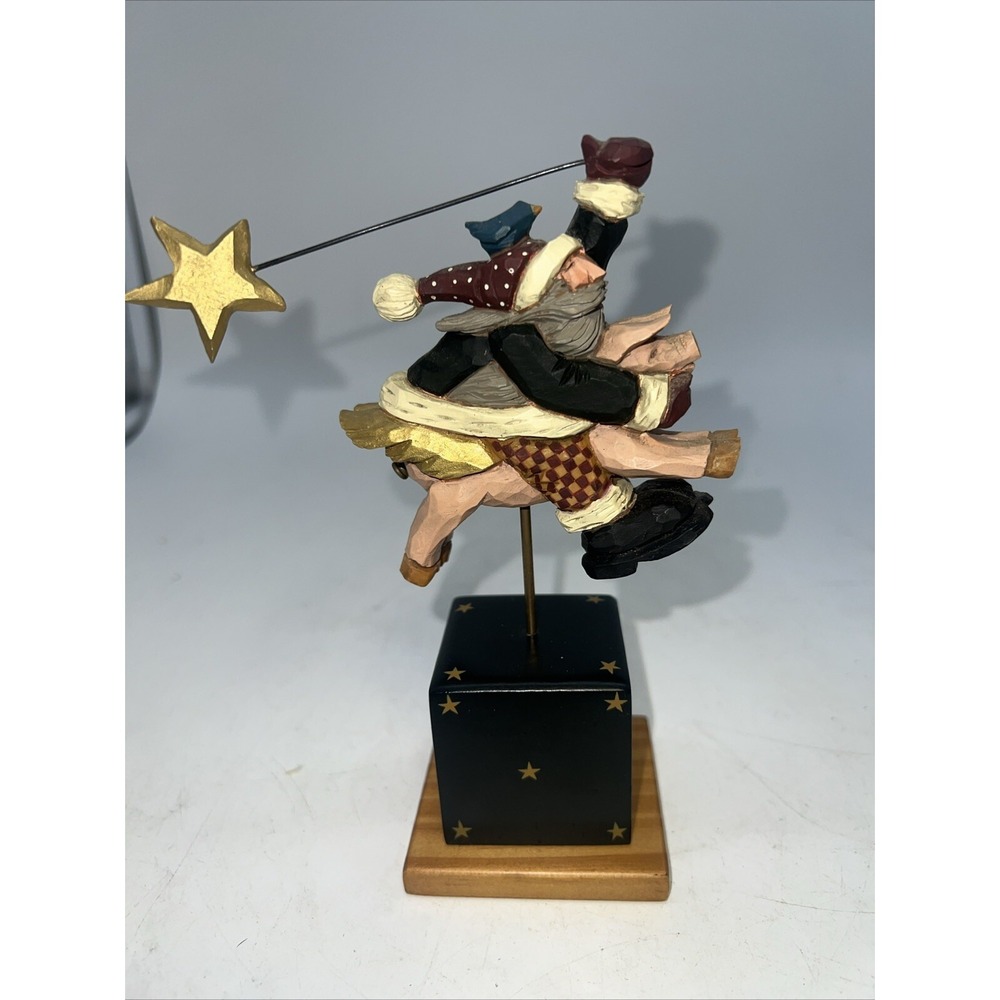 Vintage 1998 Williraye Studio Flying Pig  Santa Bird Star WW2243 Farmhouse